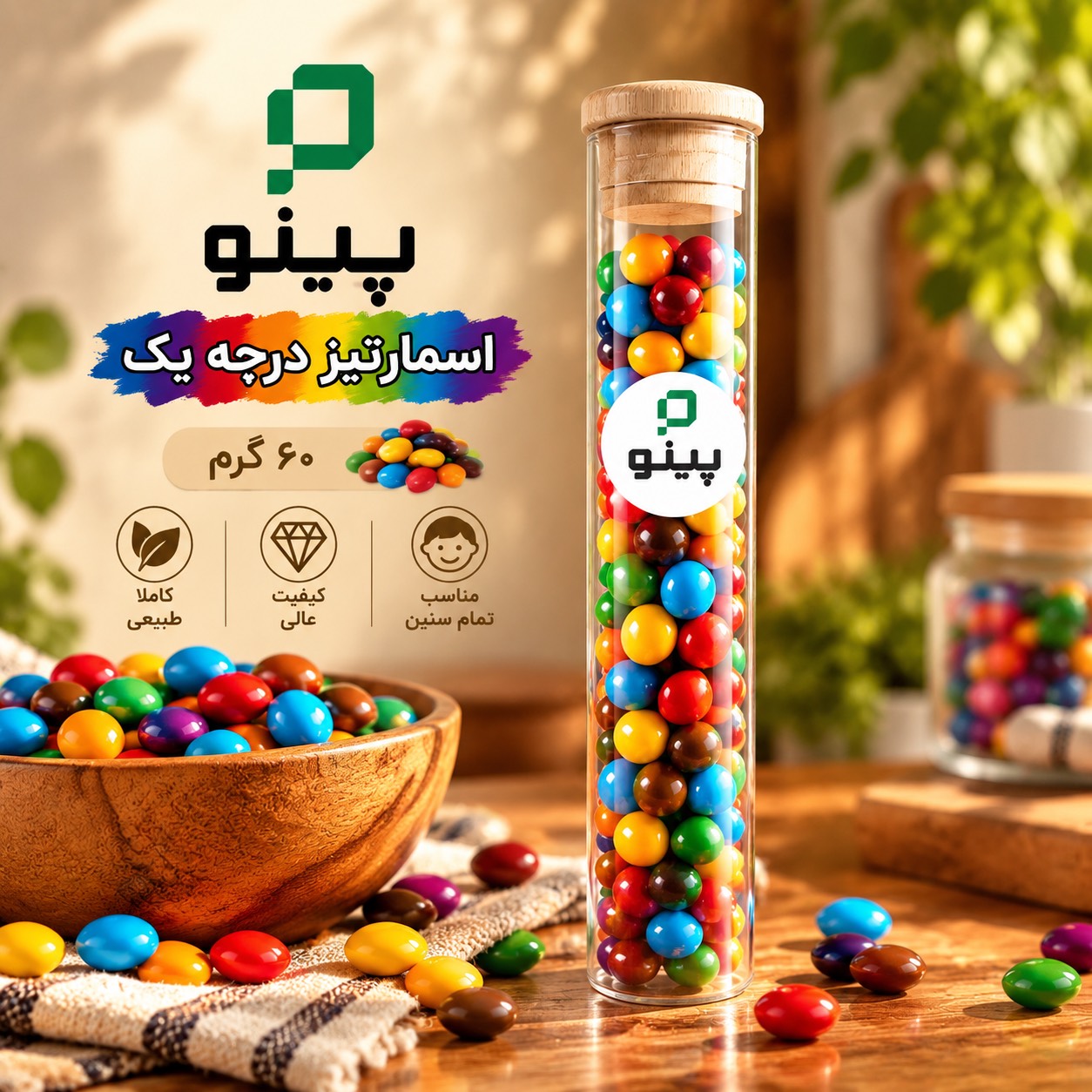 اسمارتیز لوله شیشه ای پینو 60گرم 626600125
